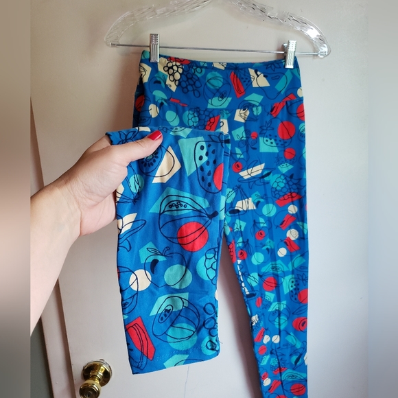 NWT lularoe fancy fruit color contrast leggings - Picture 5 of 13